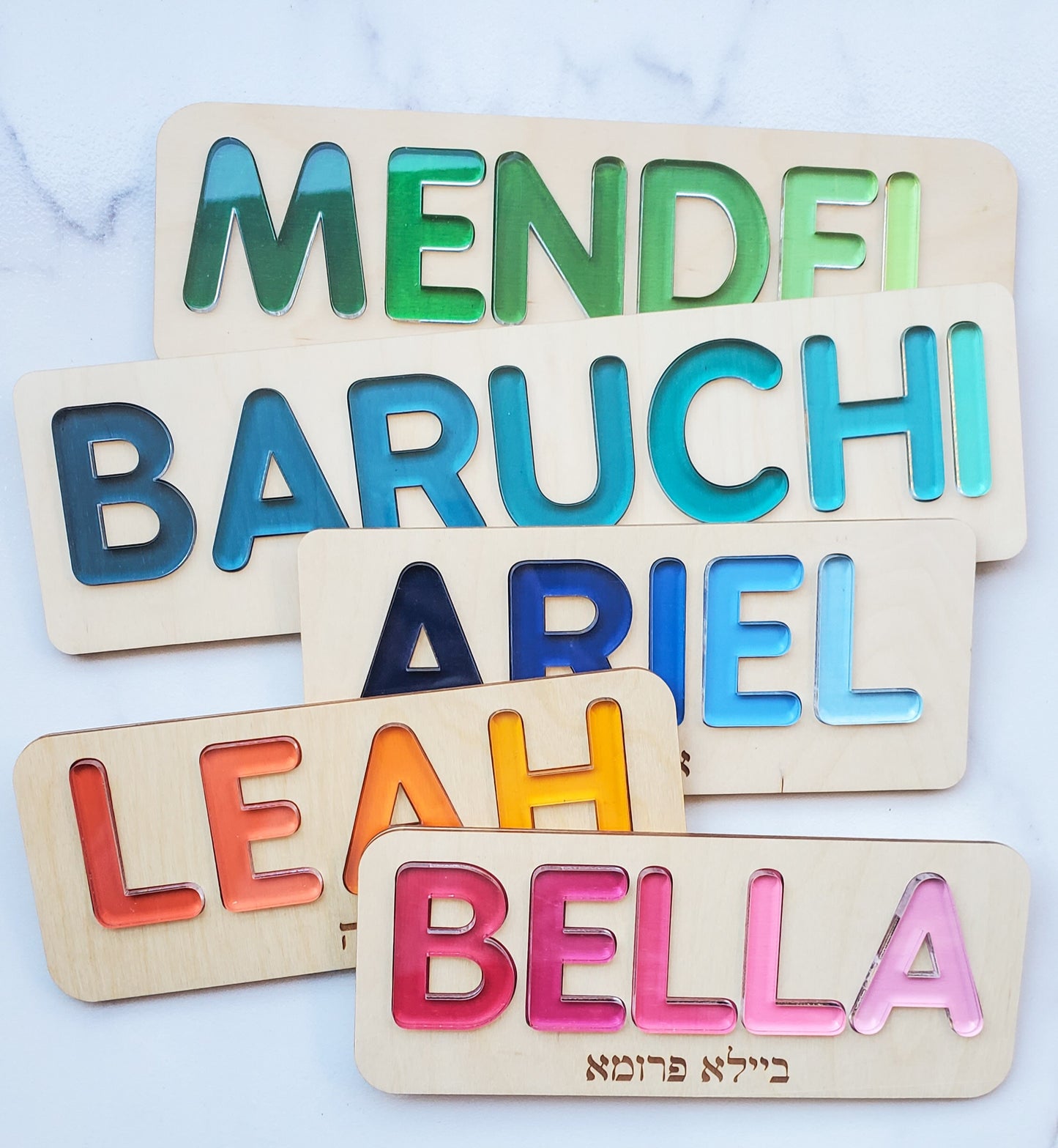 Painted Custom Name Puzzle