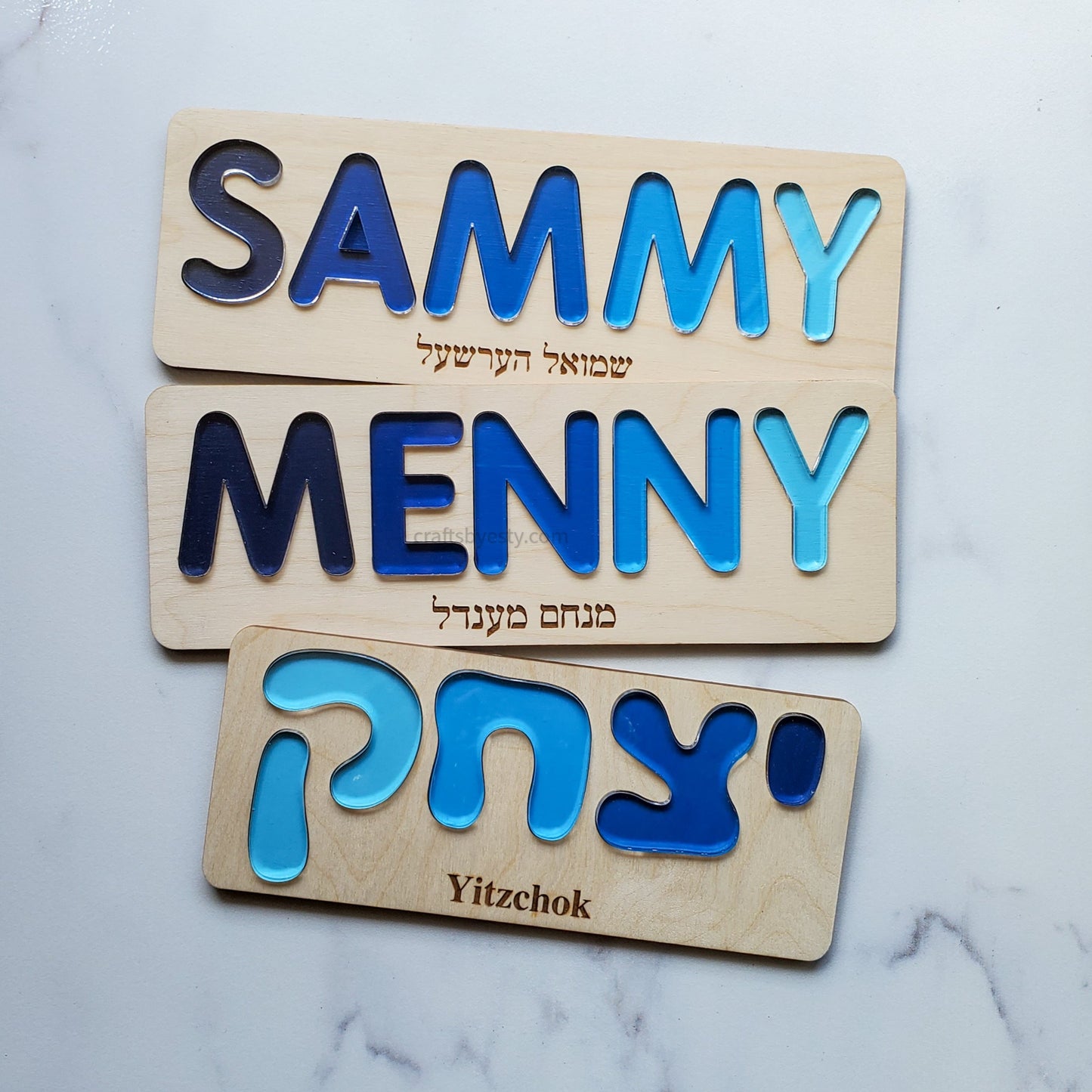 Painted Custom Name Puzzle