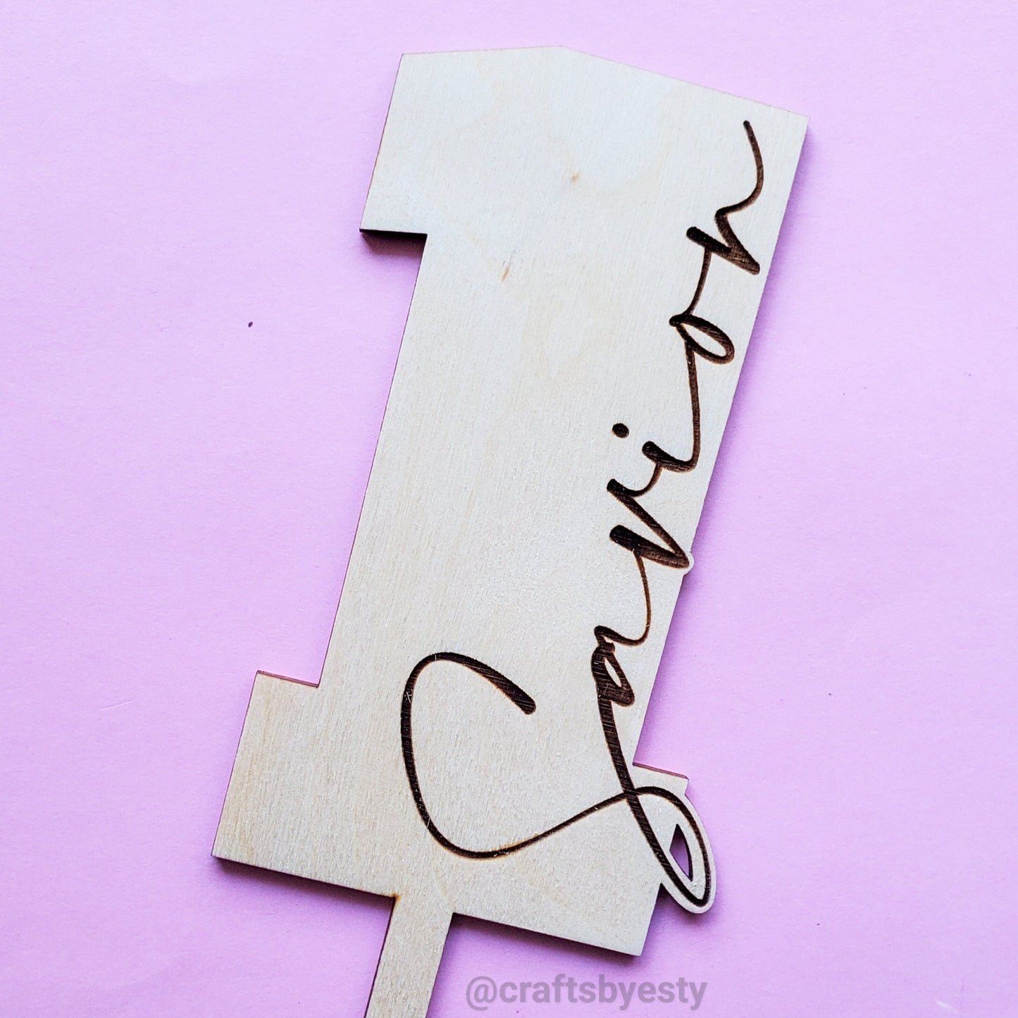 Wooden Birthday Cake Topper