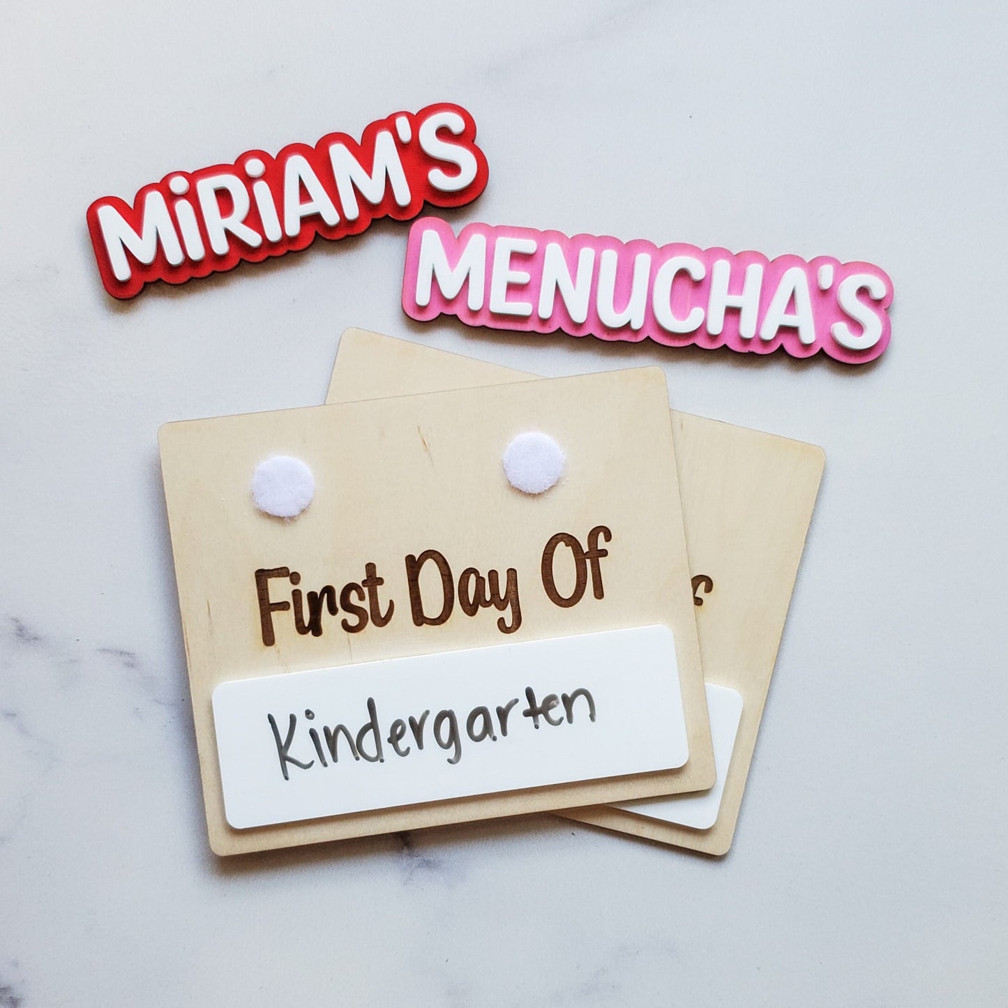 First/Last Day of School Signs | Interchangeable Name - Set of 2