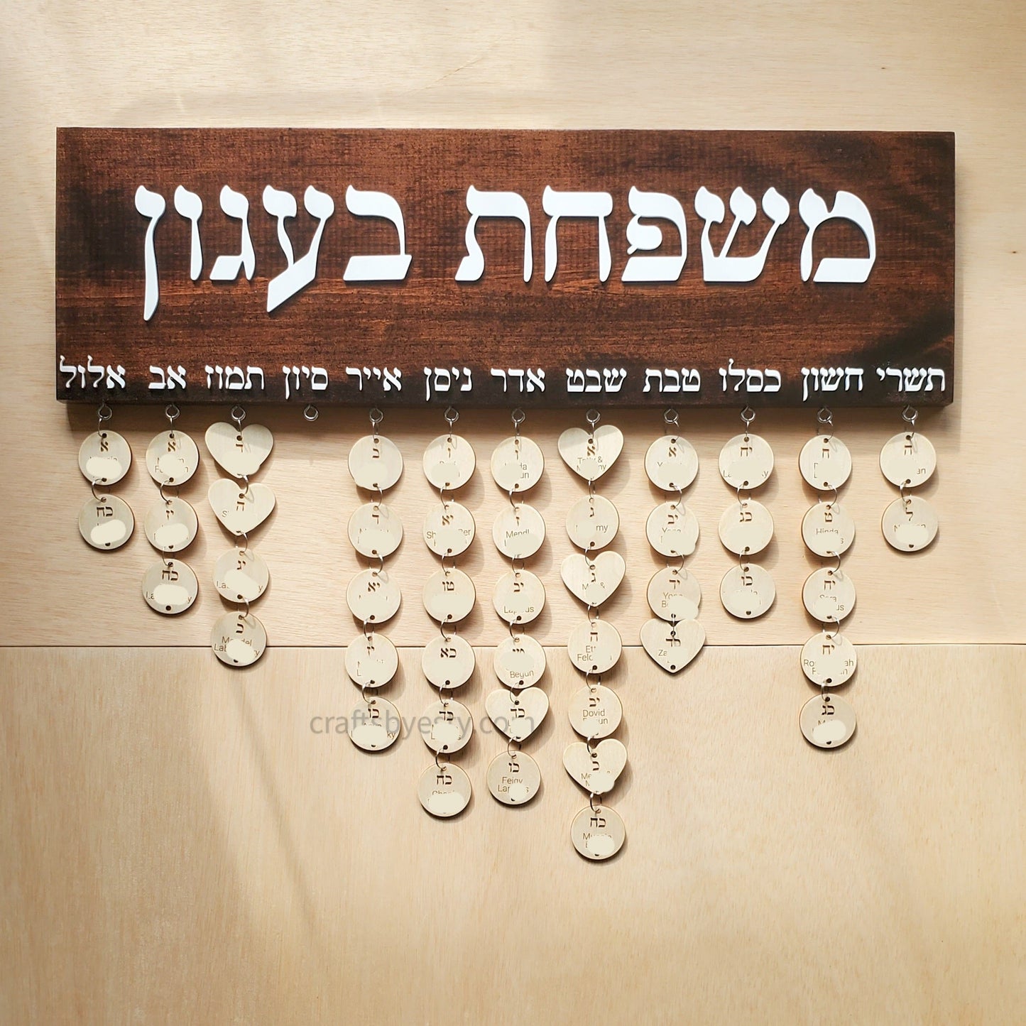 Hebrew Top Board- Family Occasion Board