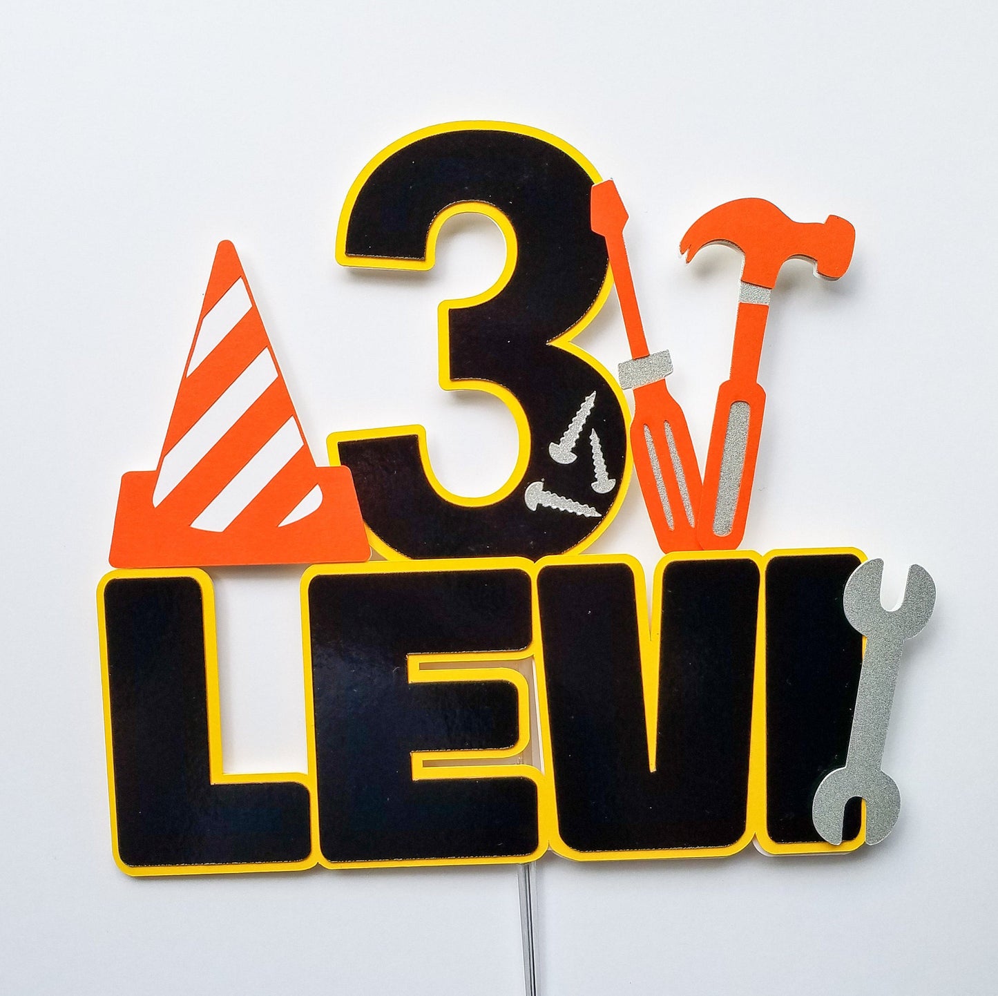 Construction Tools Cake Topper